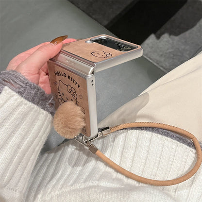 Elegant Hello Kitty Case with Pom-Pom - Samsung