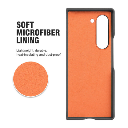 Galaxy Z Fold6 Leather Lambskin Hard PC Case