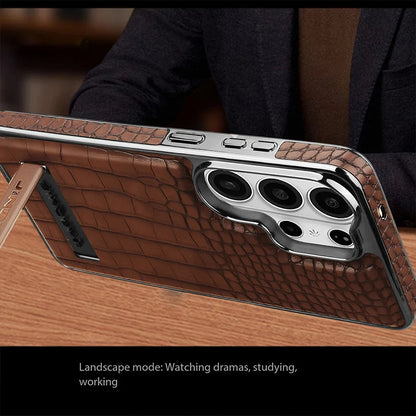 Luxury Croc Texture Leather Case