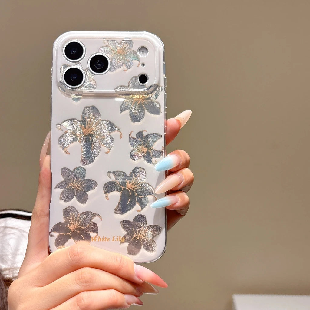 Elegant Flower Pearl Charm Case
