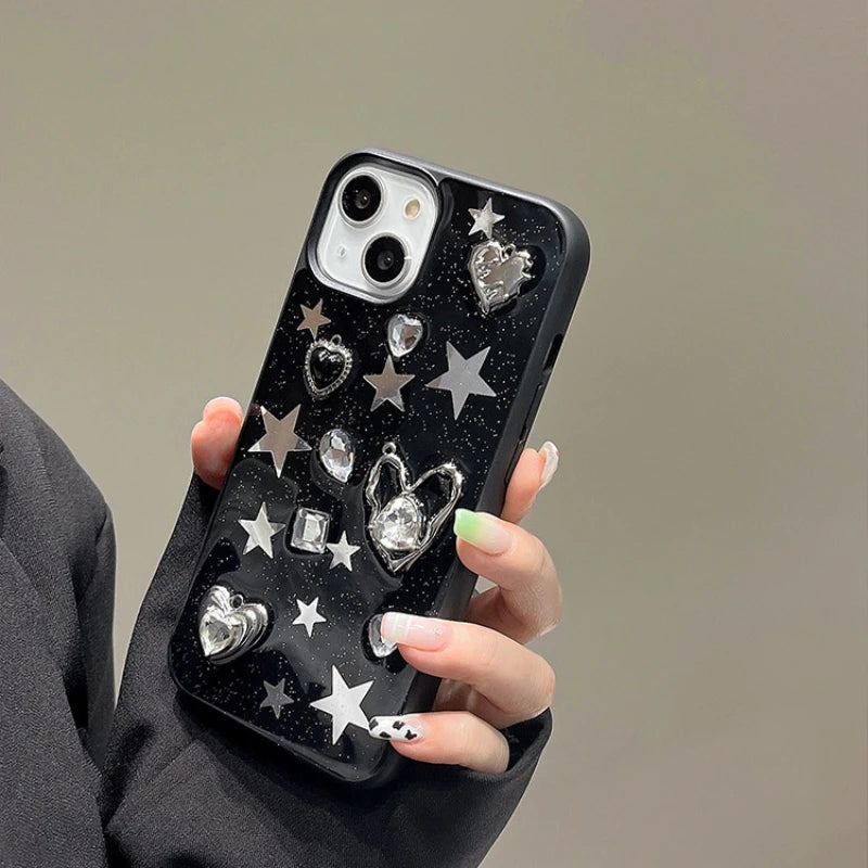 Starry Rhinestone Studded Phone Case