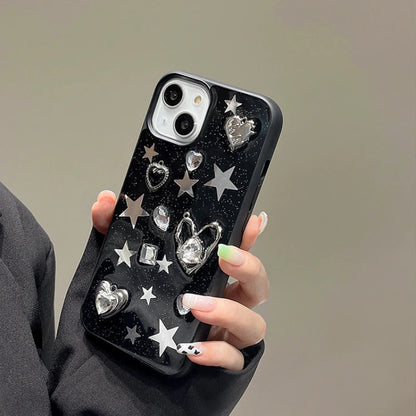 Starry Rhinestone Studded Phone Case