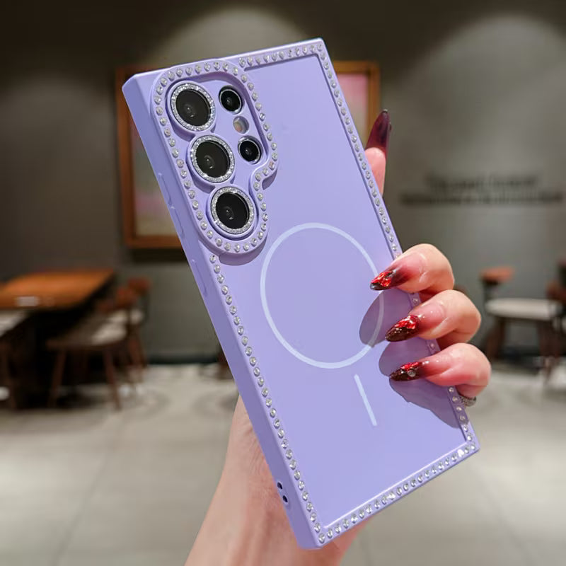Hot Icon Diamond Frame MagSafe Case