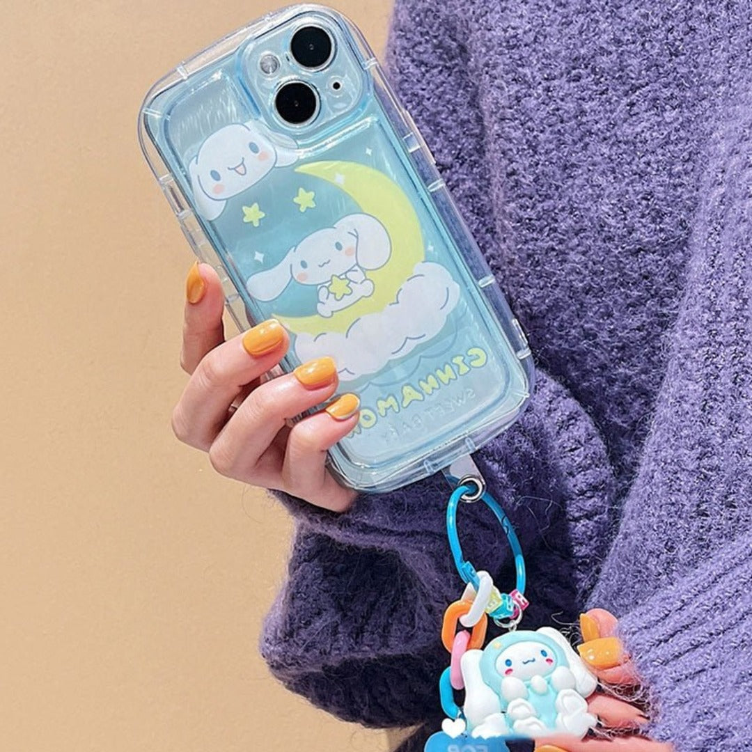 Cute Cartoon Phone Case with Charm