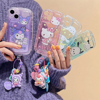 Cute Cartoon Phone Case with Charm