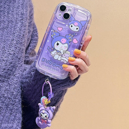 Cute Cartoon Phone Case with Charm