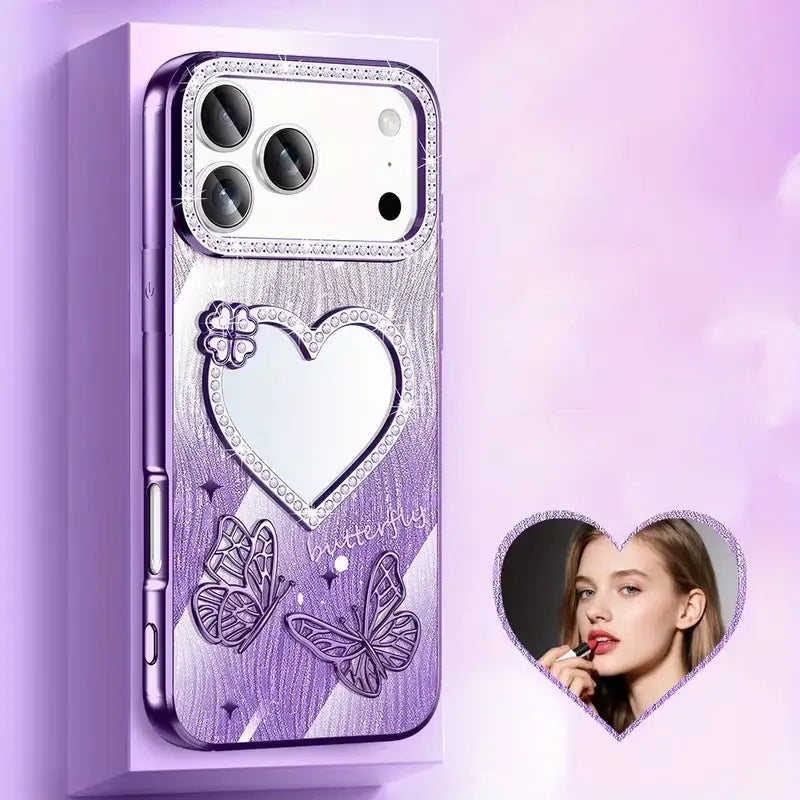 Fairy Wings Heart Mirror Case