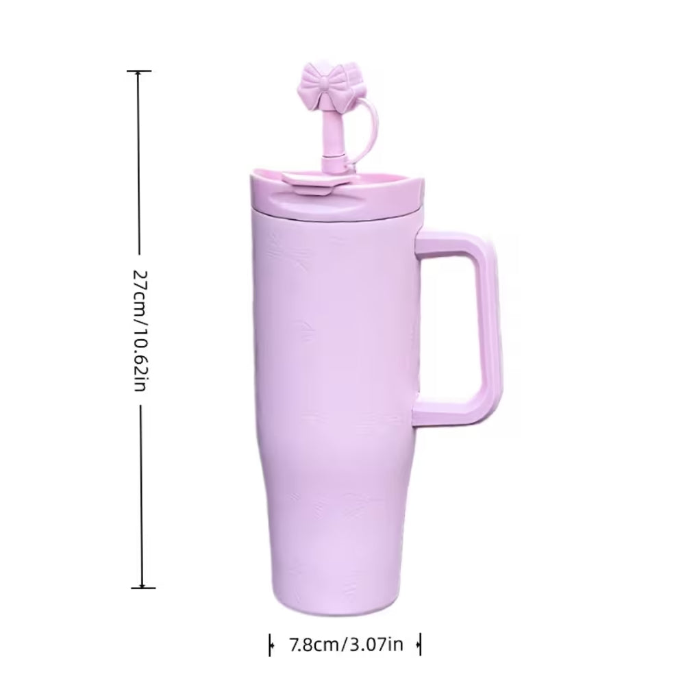 Rosy Ribbon Thermal Insulated Tumbler