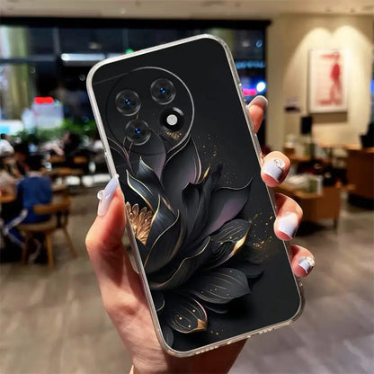 Golden Lotus Transparent Case - OnePlus