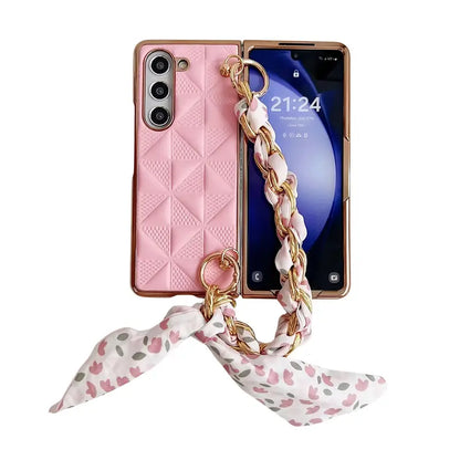 Floral Electroplated Diamond Case - Samsung