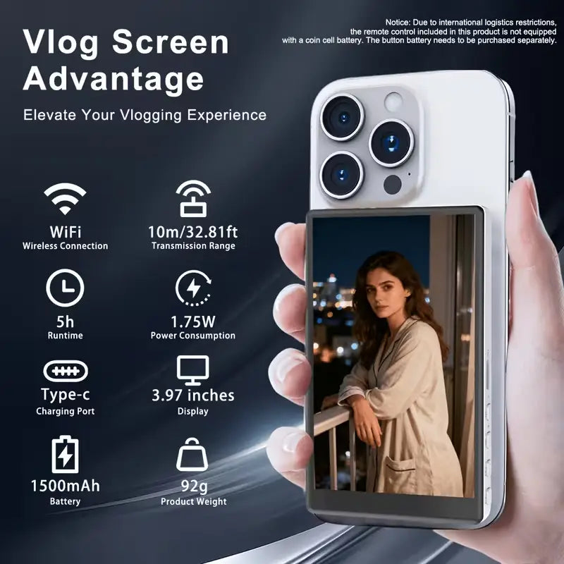 Professional Content Preview Selfie Monitor Screen