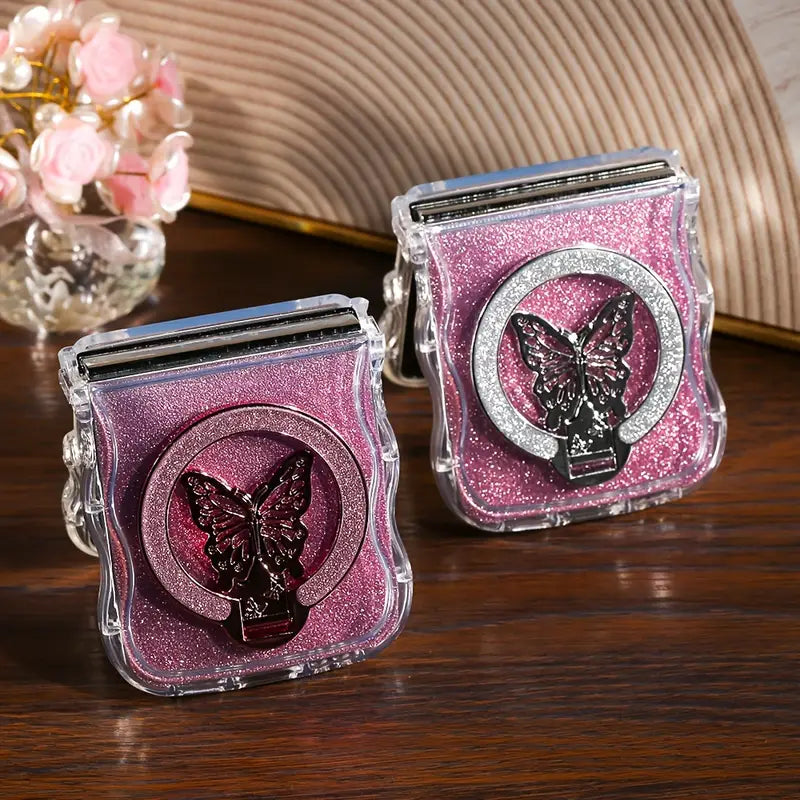 Classic Wave Glitter Butterfly Phone Case - Samsung