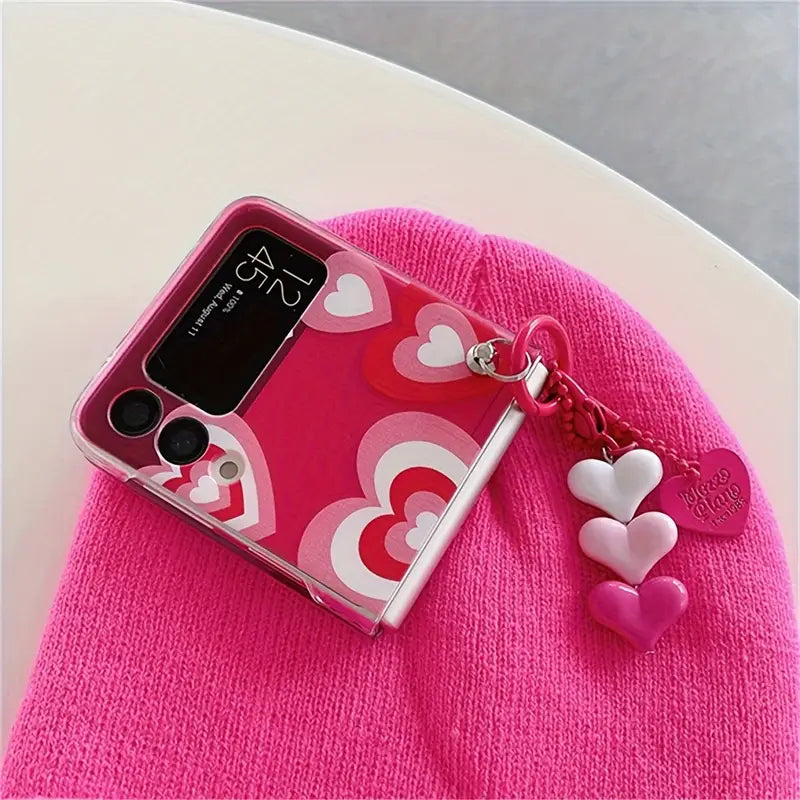 Love Heart Pendant Gradient Case - Samsung