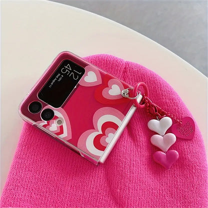 Love Heart Pendant Gradient Case - Samsung