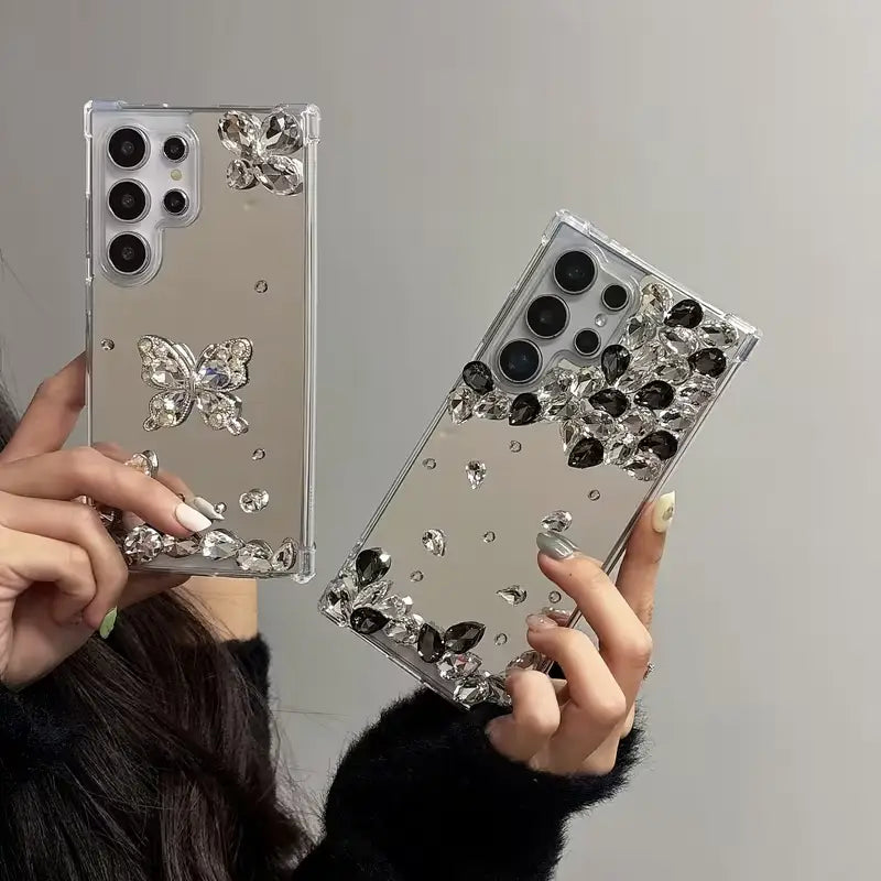 Royal Crystal Butterfly Shine Case