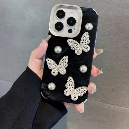 Elegant Rhinestone Butterfly Bling Case