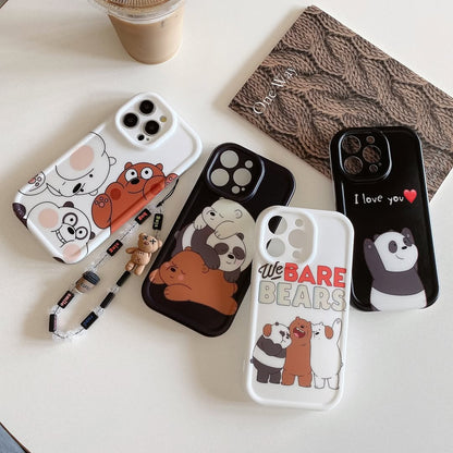 Playful Hug Squad Bear Charm Case - iPhone