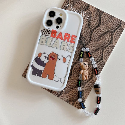 Playful Hug Squad Bear Charm Case - iPhone