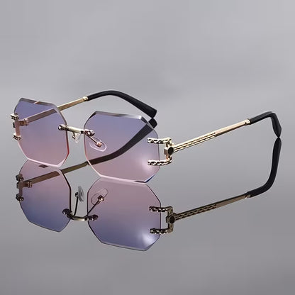 Noir Hex Luxe Golden Arm Sunglasses