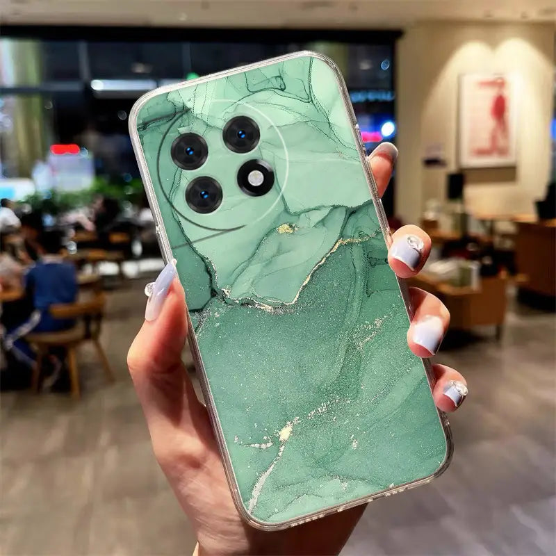 Green Gemstone Marble Case - OnePlus
