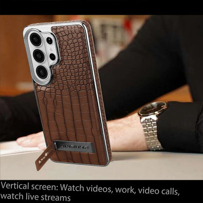 Luxury Croc Texture Leather Case