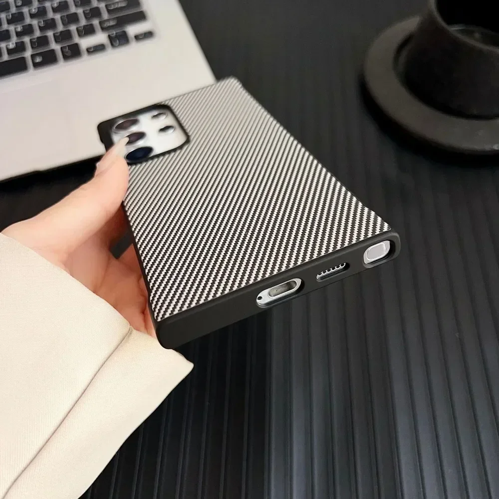 Carbon Fiber Leather Phone Case - Samsung