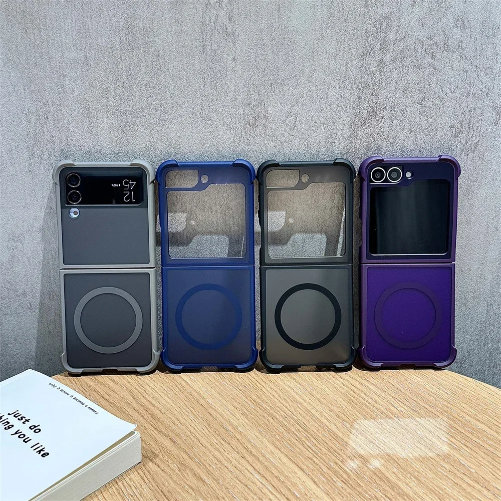 Luxury Magnetic Wireless Charging Matte Case-Samsung