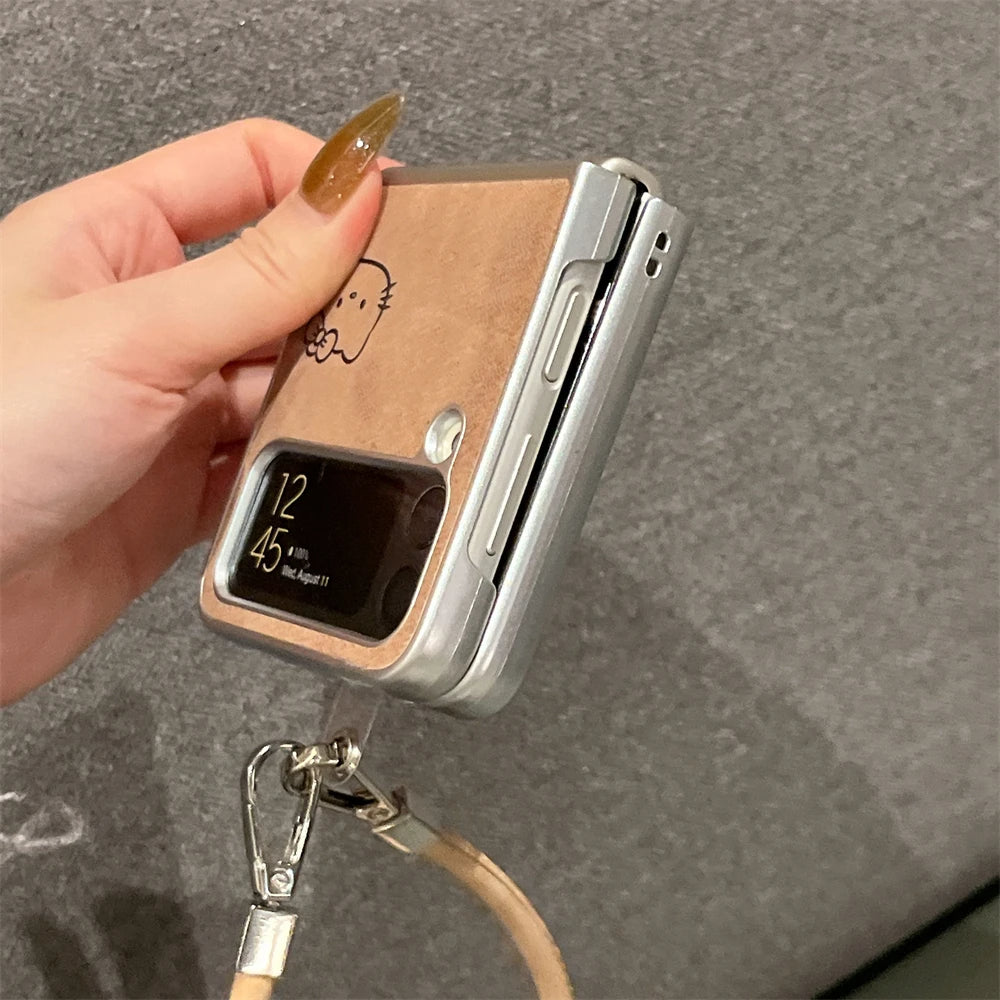 Elegant Hello Kitty Case with Pom-Pom - Samsung