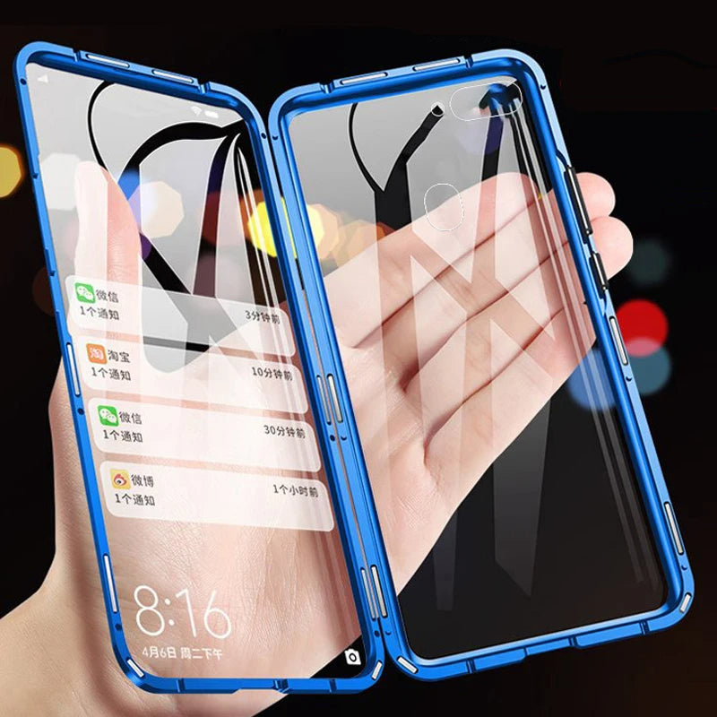 360 Metal Magnetic Double Side Tempered Glass Case - Oppo