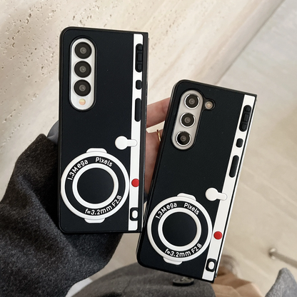 3D Retro Leather Camera Protection Case - Samsung