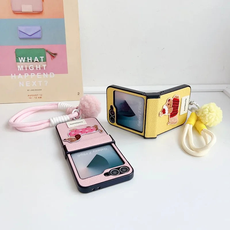 Cute Cartoon Playful Puppy Case - Samsung