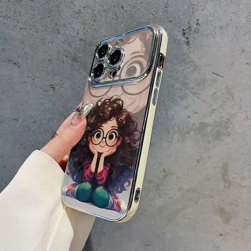 Curly Cutie Phone Case with Charm