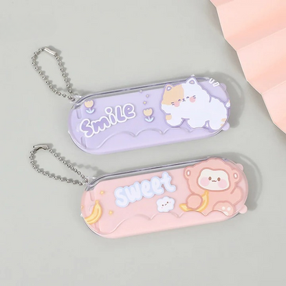 Convenient Mirror and Comb Keychain