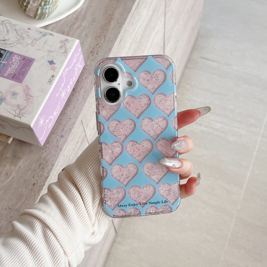 Acrylic Heart Pattern Case