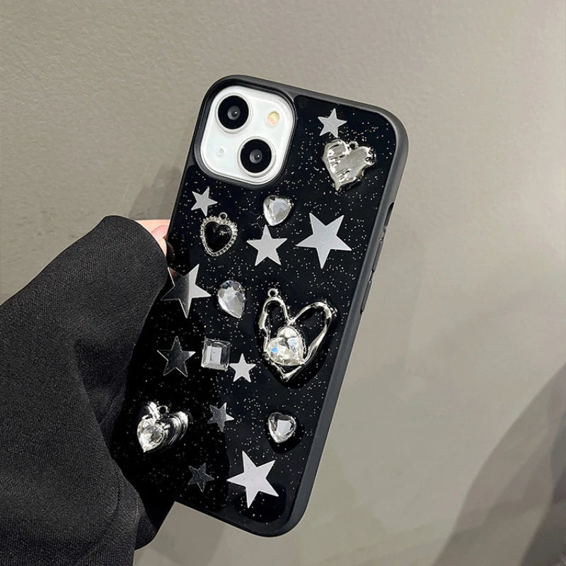 Starry Rhinestone Studded Phone Case