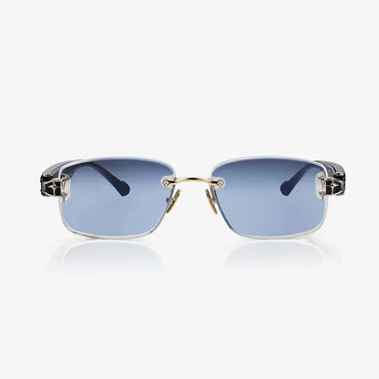 Touch-Slide Color Shift Rimless Sunglasses