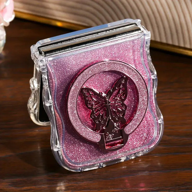 Classic Wave Glitter Butterfly Phone Case - Samsung