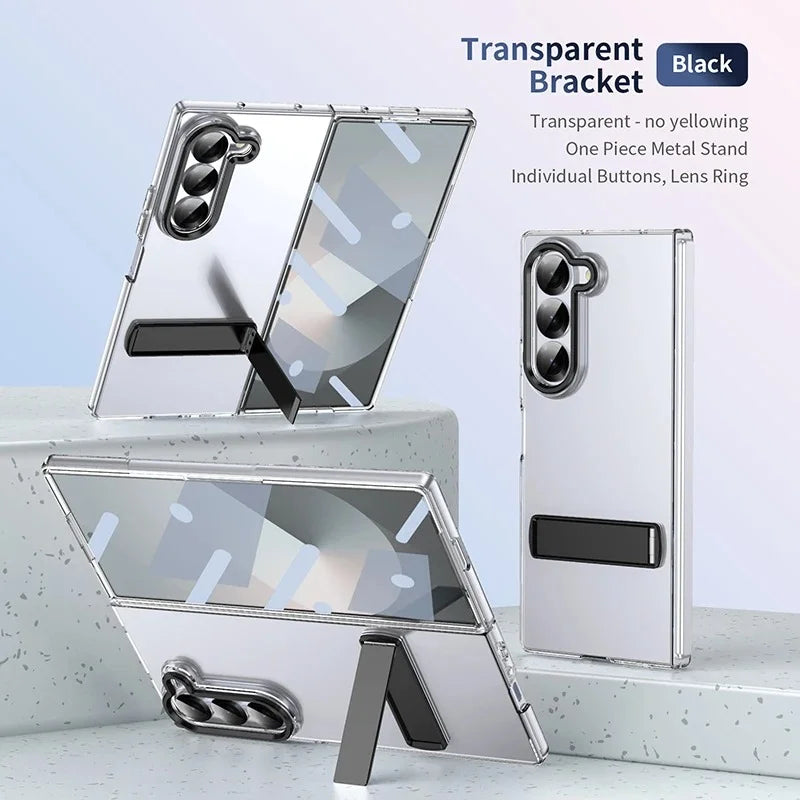 Galaxy Z Fold Series Moder Sensing Transparent Kickstand Case