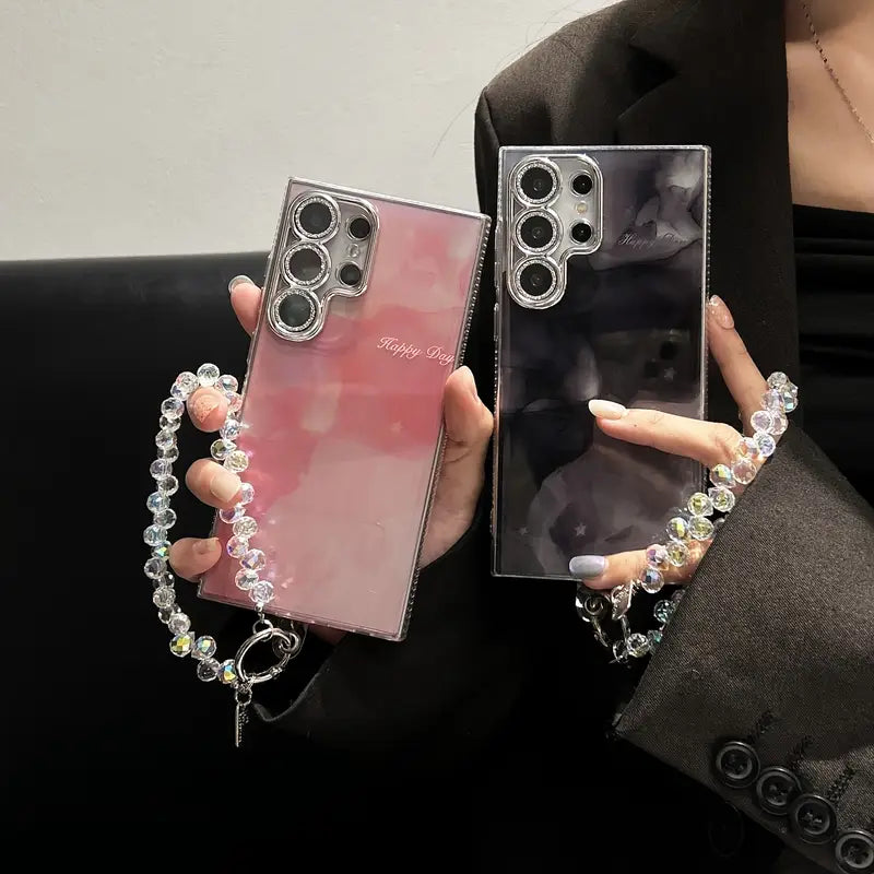 Double Layer Glossy Watercolor Ink Phone Case - Samsung