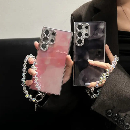 Double Layer Glossy Watercolor Ink Phone Case - Samsung