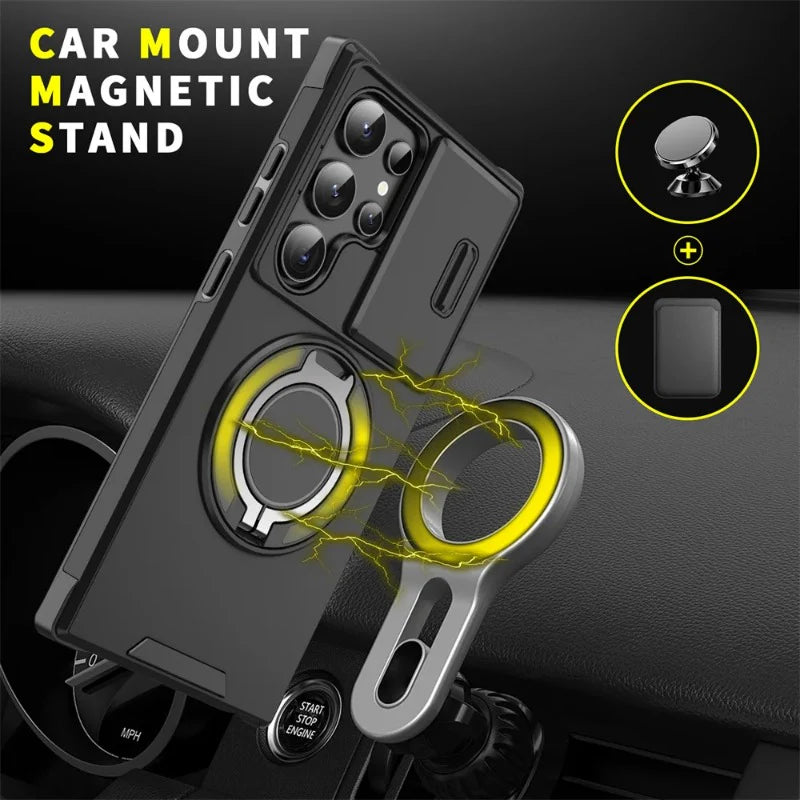 Innovative Slide Camera Magnetic Stand Case - Samsung