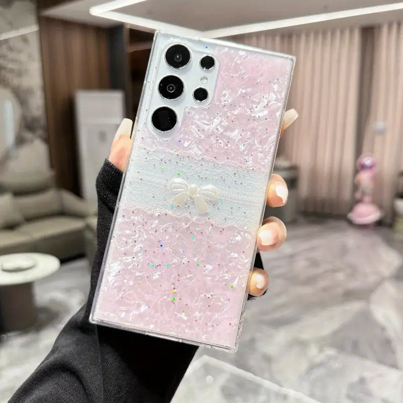 Glamorous Glitter Bowknot Case - Samsung