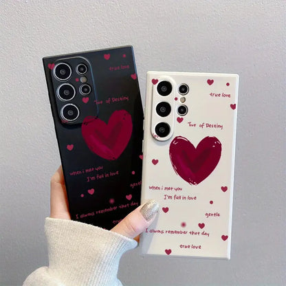 Glossy Love Heart Phone Case - Samsung