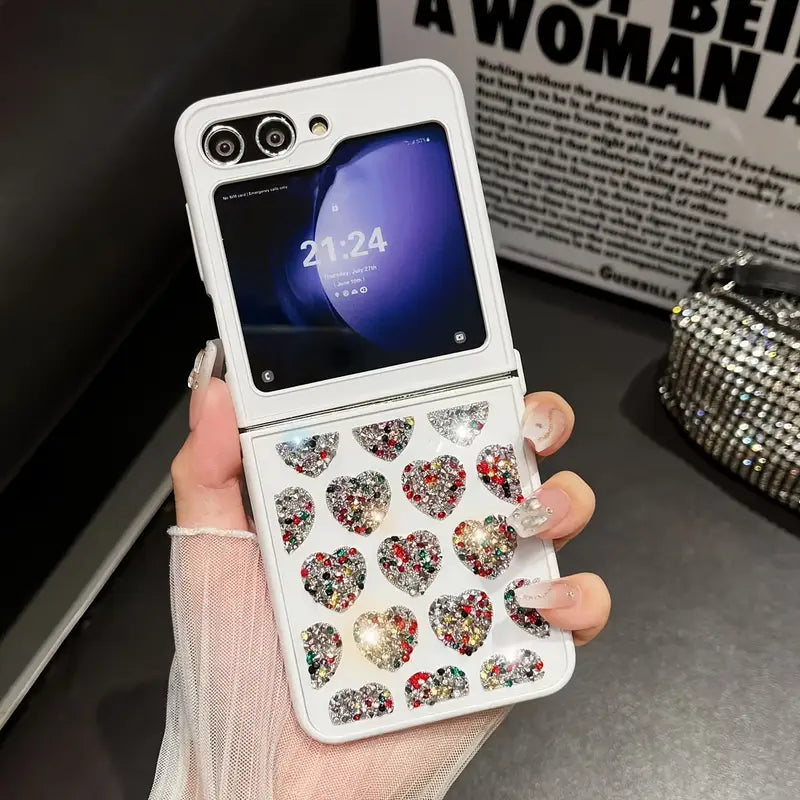 Radiant Shiny Diamond Heart Case - Samsung