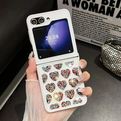 Radiant Shiny Diamond Heart Case - Samsung