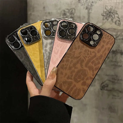 Luxury Wild Texture Suede Leather Case - iPhone