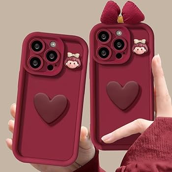 Chic Red 3D Bow And Heart Case