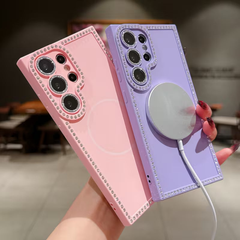 Hot Icon Diamond Frame MagSafe Case