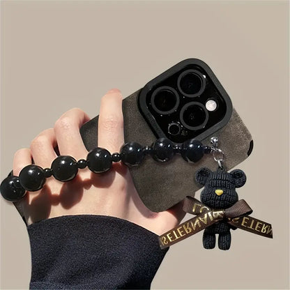 Chic Teddy Charm Bracelet Phone Case