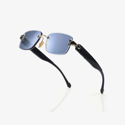 Touch-Slide Color Shift Rimless Sunglasses
